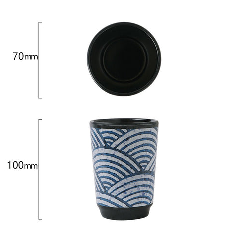Big Ocean Wave Seigaiha Tea Cups