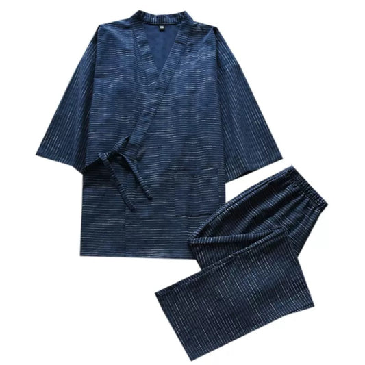 Striped Pattern Japanese Pajamas Set