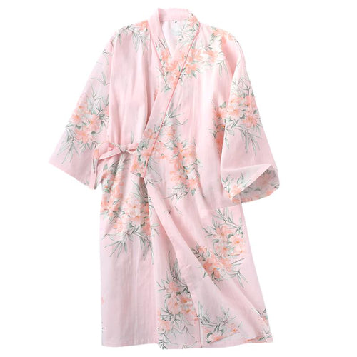 Blossom Breeze Yukata Bathrobe Pink