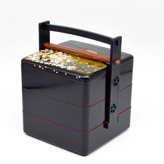 Traditional Japanese Portable Picnic Bento Box