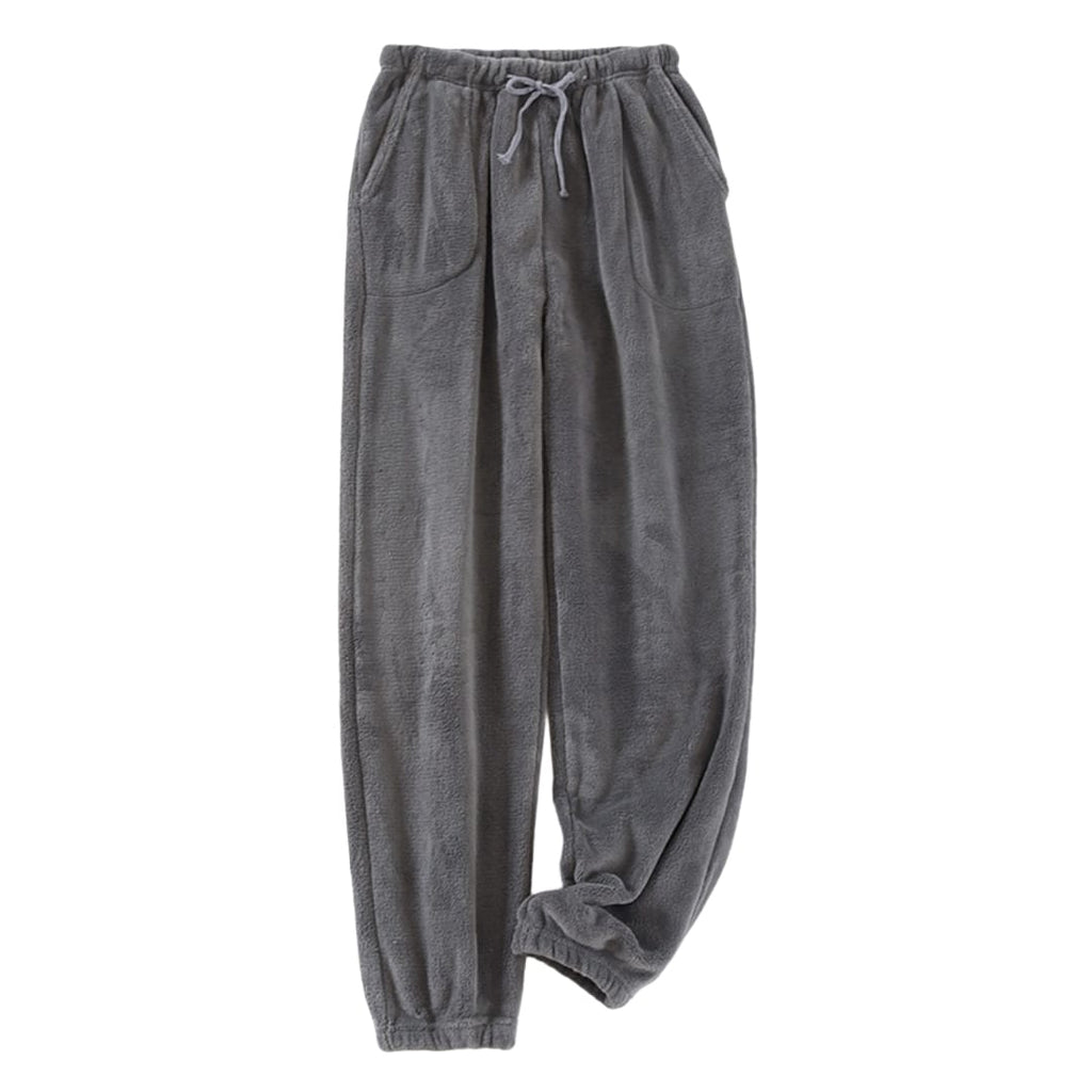 Black Winter Flannel Pajama Pants For Women
