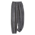 Black Winter Flannel Pajama Pants For Women
