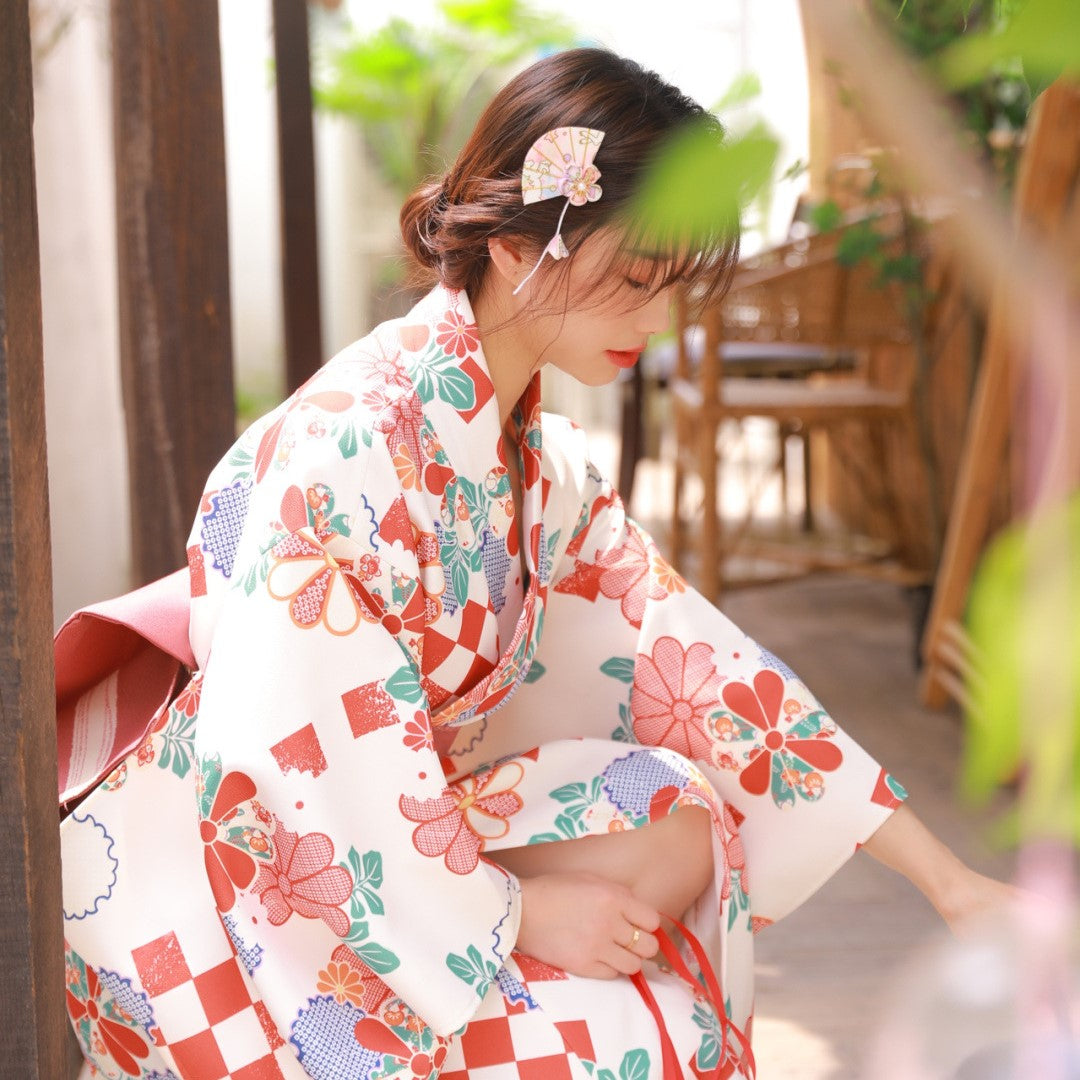 Fancy Pumpkin Kimono japonais Yukata pour femme, ceinture Obi Ceinture Fancy Pumpkin Kimono japonais Yukata pour femme, ceinture Obi Ceinture