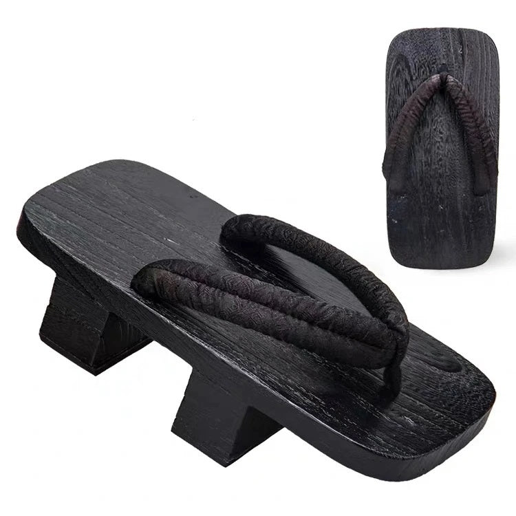 Black Straps Geta Sandals