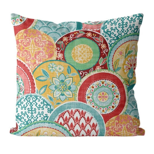 Blossom Motif Throw Pillow Cushion Cover