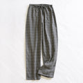Unisex Checked Japanese Pajamas Pants