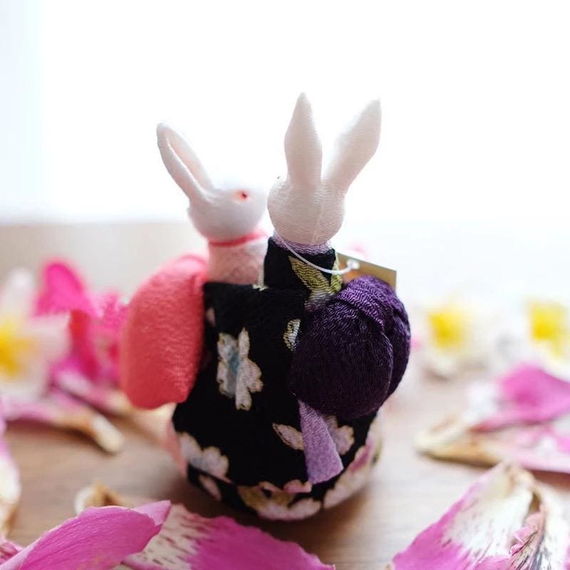Couple Kimono Rabbit Music Doll | Japanese Gift | Seigaihaya