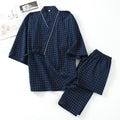 Checked Summer Japanese Sleepwear Set