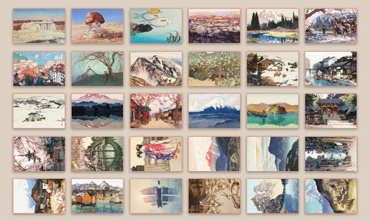 30 Views Japanese Landscape Postcards Set
