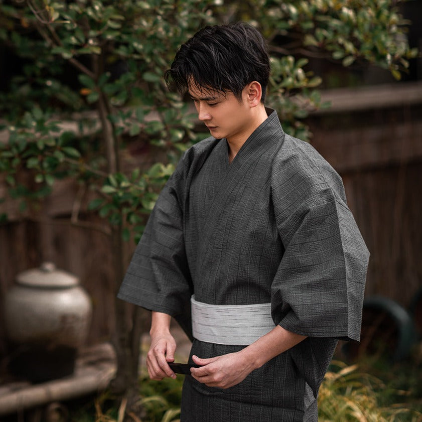 Kimono Onsen "YUKATA" tradizionale giapponese con motivo cintura Obi #3 Kimono Onsen "YUKATA" tradizionale giapponese con motivo cintura Obi #3