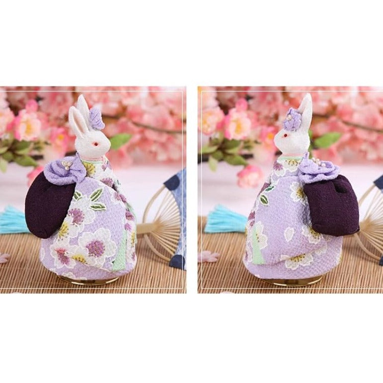 Red Kimono Rabbit Music Doll | Japanese Gift | Seigaihaya
