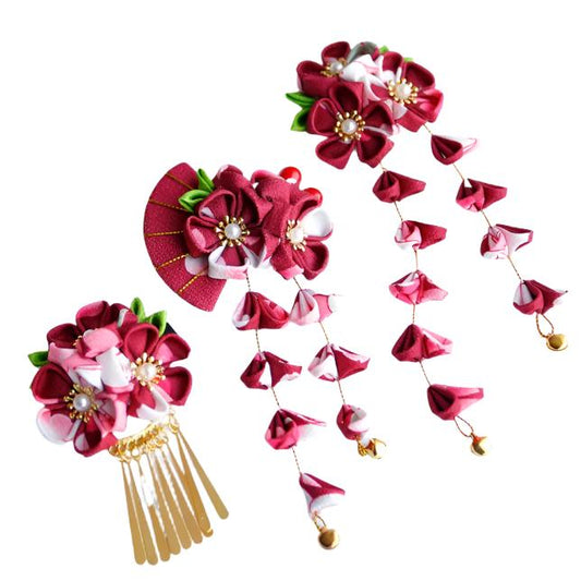 Classic Sakura Hair Accessory 3 Pieces Set