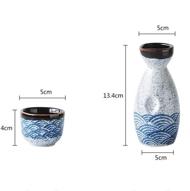 Seigaiha Ceramic Sake Set