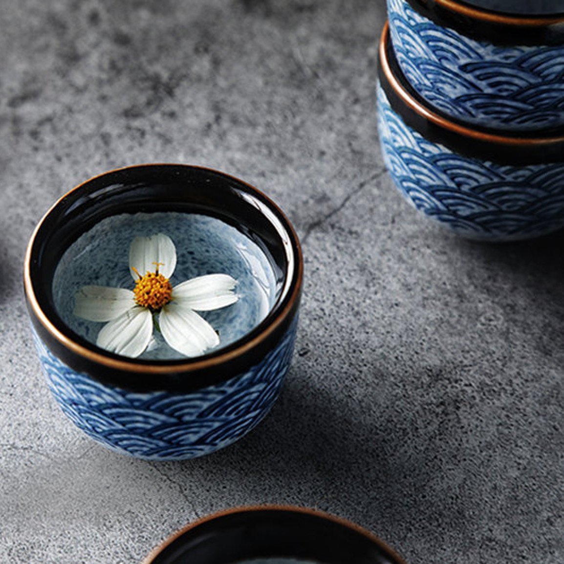 Seigaiha Ceramic Sake Set