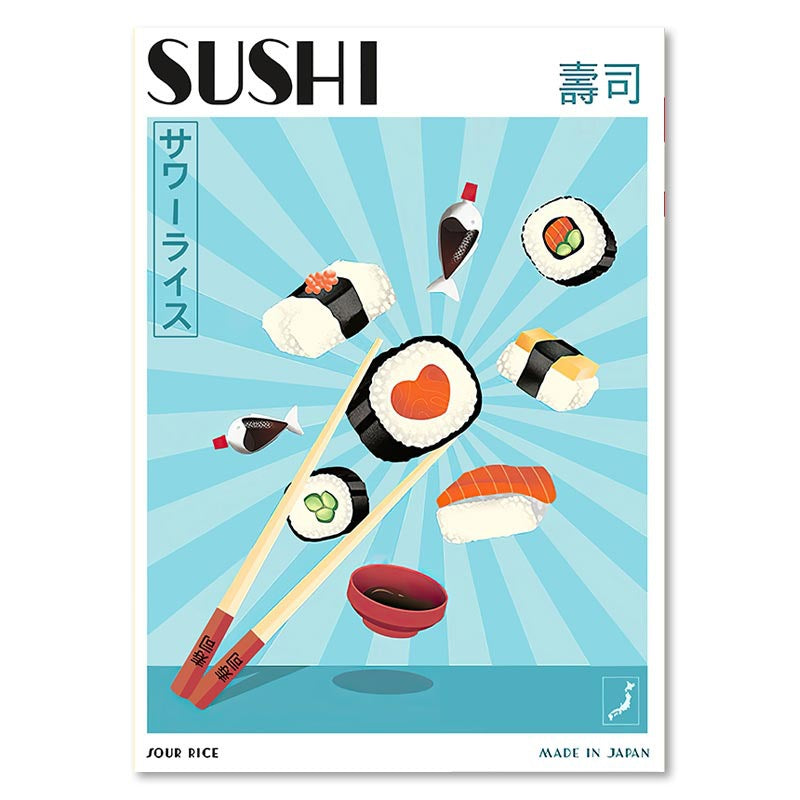 Unframed Canvas Wall Art [Sushi]