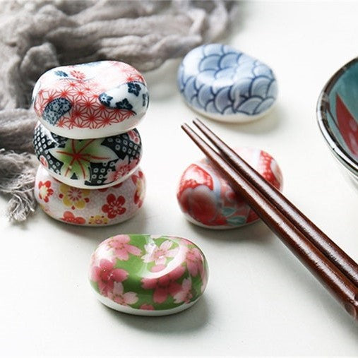 Pebble Shaped Japanese Ceramic Chopstick Rests