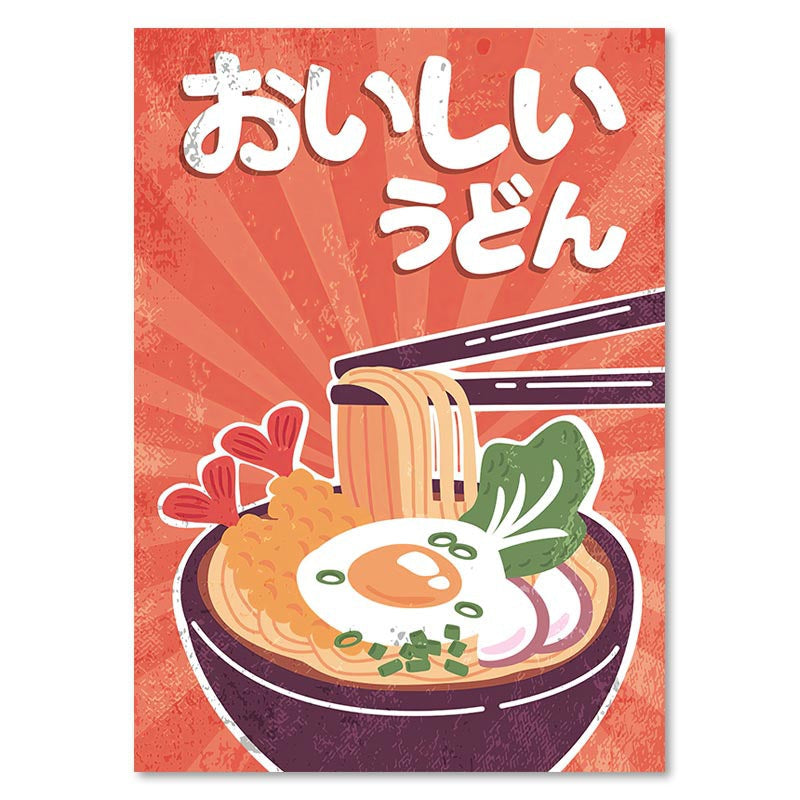 Unframed Japanese Restaurant Canvas Wall Art [Udon]