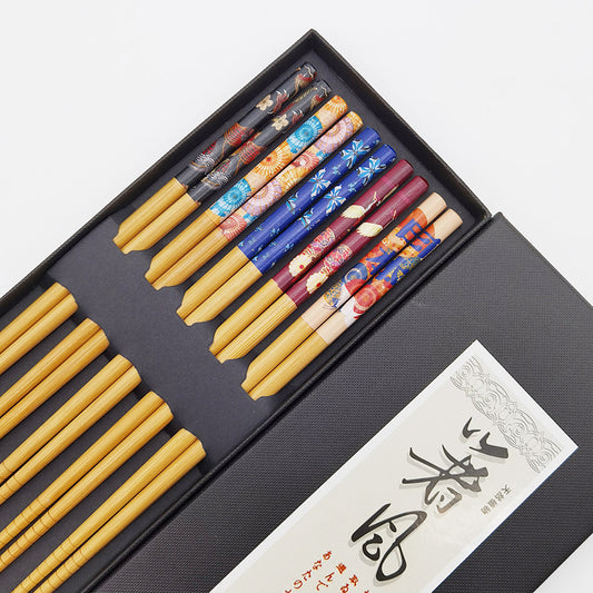 Ukiyoe Bamboo Chopsticks Set