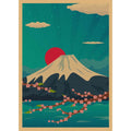 Vintage Travel Japan Poster [Fuji Sunset]