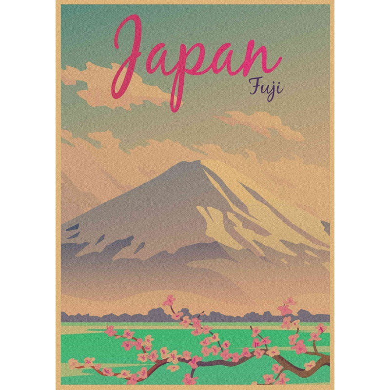 Vintage Travel Japan Poster [Fuji]