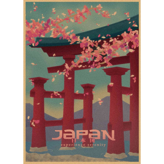 Vintage Travel Japan Poster [Torii]