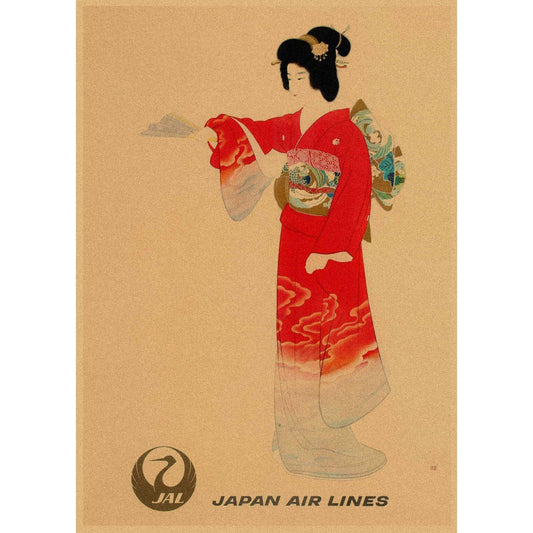 Vintage Travel Japan Poster [Geisha]