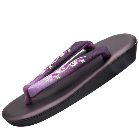 Heeled Zori Sandals 【Purple Blossom】