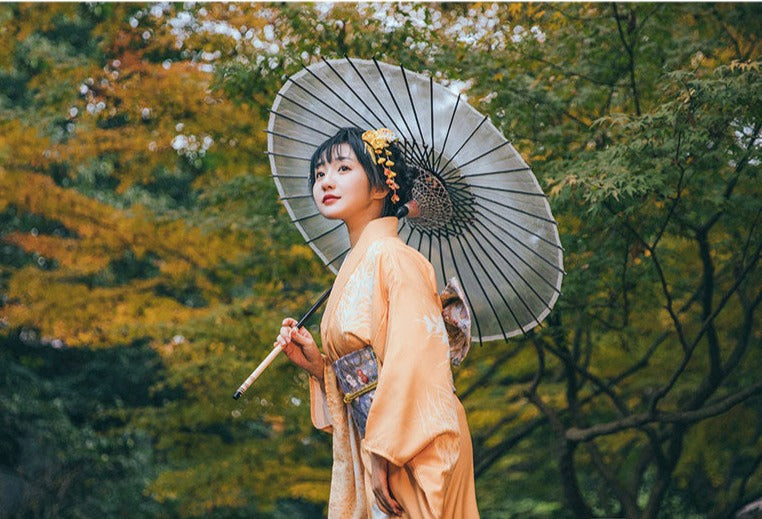 Women Classic Yellow Yukata For Wedding Women Classic Yellow Yukata For Wedding